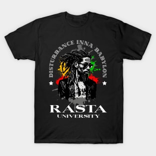 Rasta University Disturbance Inna Babylon Rasta Colors Reggae T-Shirt